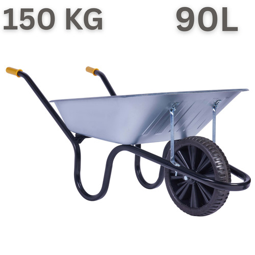 Galvanised wheelbarrow 90l - galvanised,