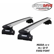 Thule Alu WingBar Evo Silver Roof Bars to fit Mazda CX-5 Mk.1 12-17 Fixed Point