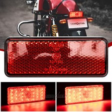 12V Motorcycle Rear LED Tail Light Brake Lights Red Reflectors ATV UTV Offroad