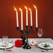 Black 5 Arm Candelabra Candle