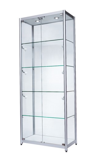 Glass lockable tower showcase - glass,