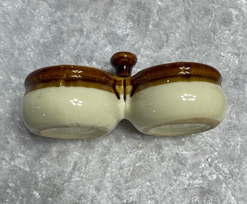 Vtg stoneware jam salt - stoneware,