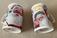 2 Roy Kirkham bone china Christmas Past Mugs 2006 in lightly used condition