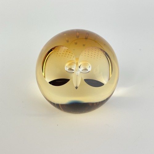 Caithness wise owl amber glass - owl,