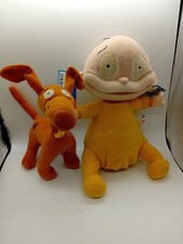 Bundle x2 Rugrats Plush Soft Toys Spike The Dog & Baby Dill 2001 Gosh