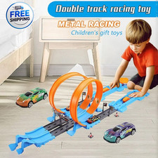 40Pc Children's Hot Wheels Style Loop The Loop Stunt Track 4x Race Cars Toy