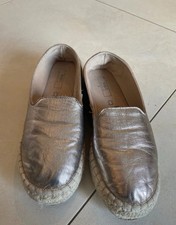Marks & Spencer M&S Collection gold sparkly espadrilles size 5