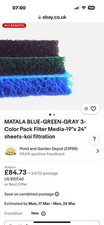 Matala Matting, Mat, koi pond filter media. Rrp £84. 28 Sheets Plus Extra Bits.