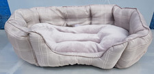 Argos Country Check Oval Pet Bed- XLarge