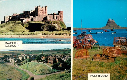 Bamburgh alnmouth postcard - -,