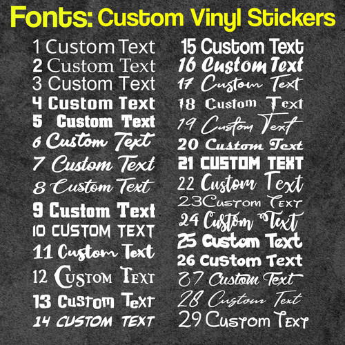 Custom name vinyl sticker - vinyl,