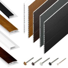Premium uPVC Hollow Soffit Board – 5m Tongue & Groove Exterior Cladding Panels