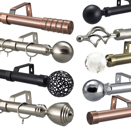 Curtain poles 19mm extendable - poles,