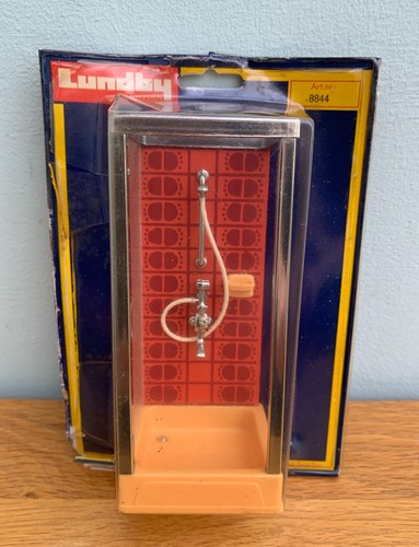 Vintage lundby dolls house red - house,