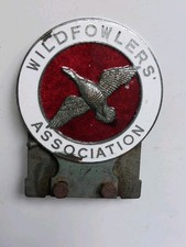 VINTAGE 1960s WILDFOWLERS ASSOCIATION CAR BAR BADGE ~WAGBI/BASC/GAME CONSERVANCY