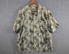 Summa Vintage Men's Floral Hawaiian Aloha Print Relaxed Holiday Button Shirt L