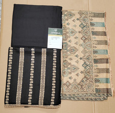 unstitched winter shalwar kameez suits -  embroidered  3pc  -jacquard scarf (d)