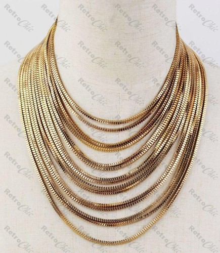 Slinky drape choker necklace - slinky,