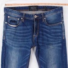 Mens SuperDry CORPORAL SLIM Stretch Slim Straight Blue Jeans W33 W34 L32