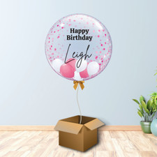Personalised Bubble Balloon In A Box | Balloons For Her & Him | Party Balloons