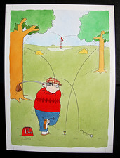 Cute Golf Cartoon 1980s