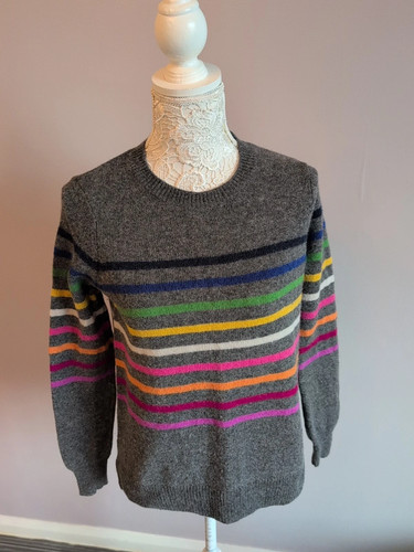 Woolovers grey striped 100 - striped, 100%