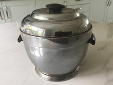 COLLECTORS' RETRO VINTAGE THERMOS ICE BUCKET  *Crome and  Black* MODEL 923