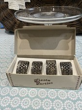 4 Vintage Silver Plated Napkin