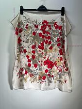 Beautiful Richard Allen Pure Silk Vintage Floral Print Ivory Square Scarf 29x29"