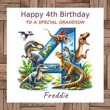 Personalised Dinosaur 4th