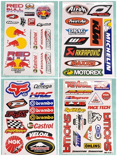 Pack racing stickers four - pack,