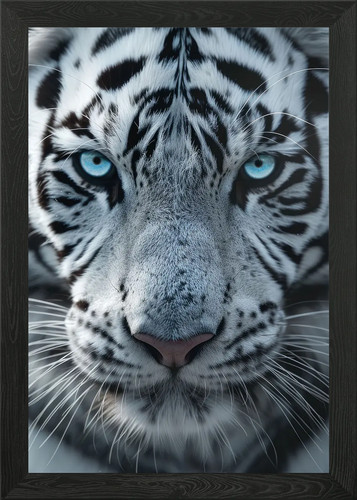 White siberian tiger framed - siberian,