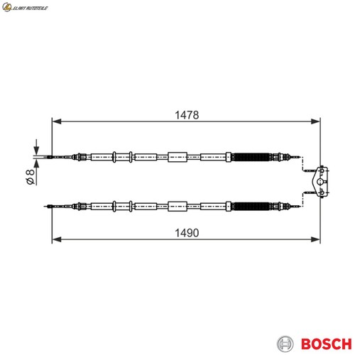 Cable parking brake - cable, 482