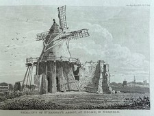 ENGRAVING REMAINS St BENNET'S ABBEY HOLME NORFOLK Gents Magazine 1823
