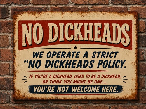 Aluminium metal sign funny - metal,