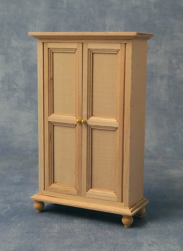 Wooden two door wardrobe - two,