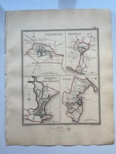Dorset towns antique map