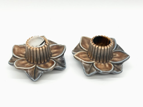 Pair vintage 1960s wade lotus - 1960s,