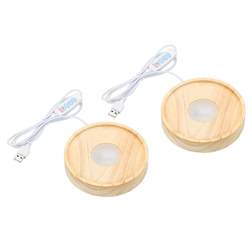 Wooden led light base - wooden,