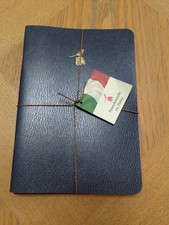 Luxury Soft Vegan Leather Blue Cover 60 Ruled Pgs Bieffe A5 Notebook Journal X3