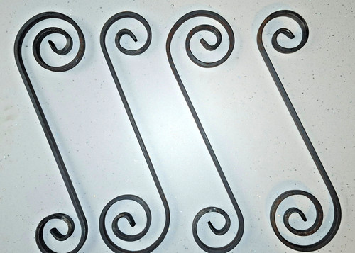 Wrought iron scrolls 355x100mm - wrought,