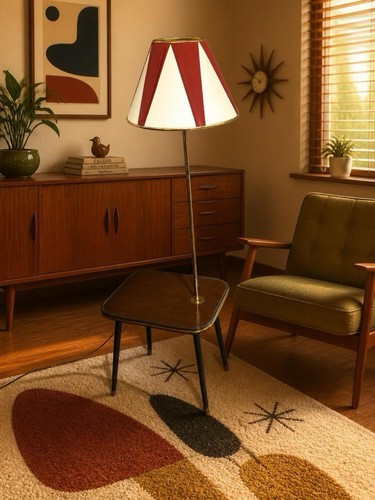 Vintage mid century floor - mid, lamp
