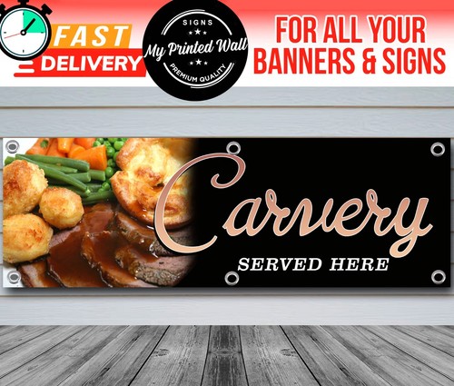 Carvery served here pvc banner - here,
