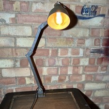 Vintage Memlite Industrial Lamp Working Order 3 Arm Machinist Work Light