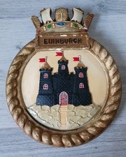 HMS Edinburgh Ships Crest Wall Plaque Royal Navy 9 X 7 Inches