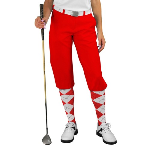 Golf knickers red microfiber - knickers,