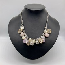 Laura Ashley Silver Tone Metal And Plastic Costume Jewellery Necklace