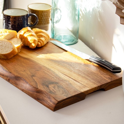 Acacia wood serving board - wood,