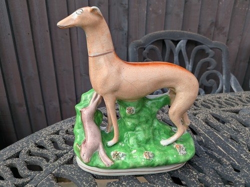 Victorian staffordshire hares - staffordshire,