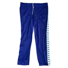 Vintage Kappa Tracksuit Bottoms 90s Retro Tape Logo Blue Mens Large